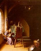 Gerrit Dou Man Writing in an Artist's Studio oil painting reproduction